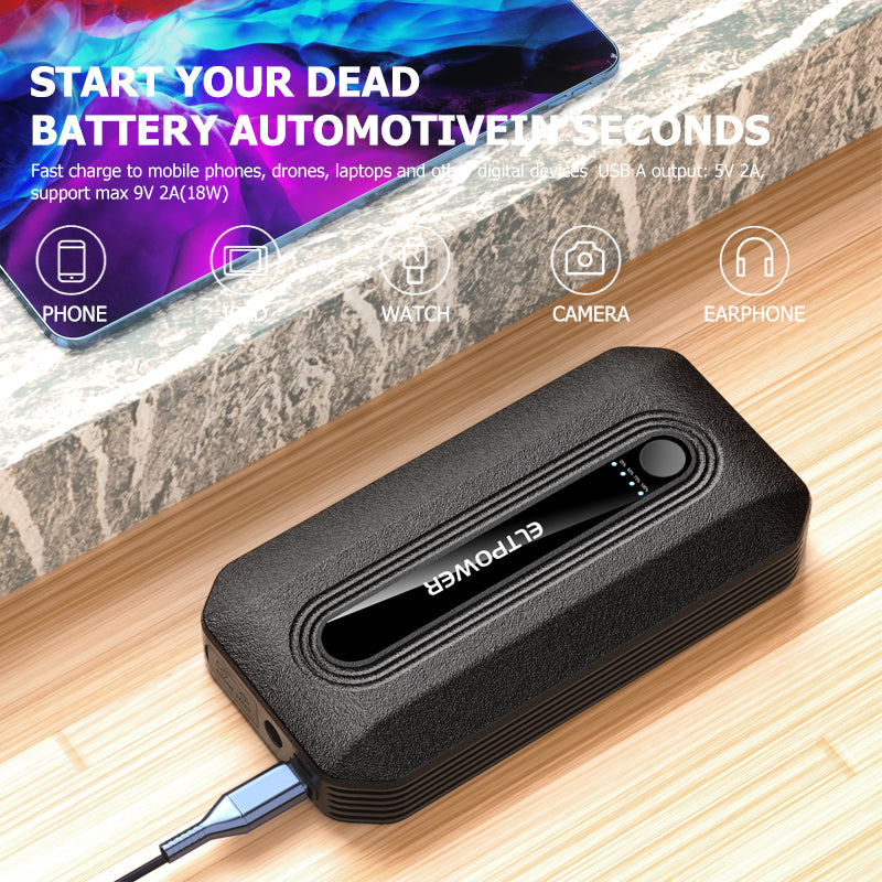 12V 12800mAh Car Jump Starter Factory Portable Emergency Charger Power Bank Battery Booster Starting Device