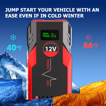 12V Car Jump Starter Multi-function Emergency Tool With SOS Lamp Car Battery Charger Jump Starter