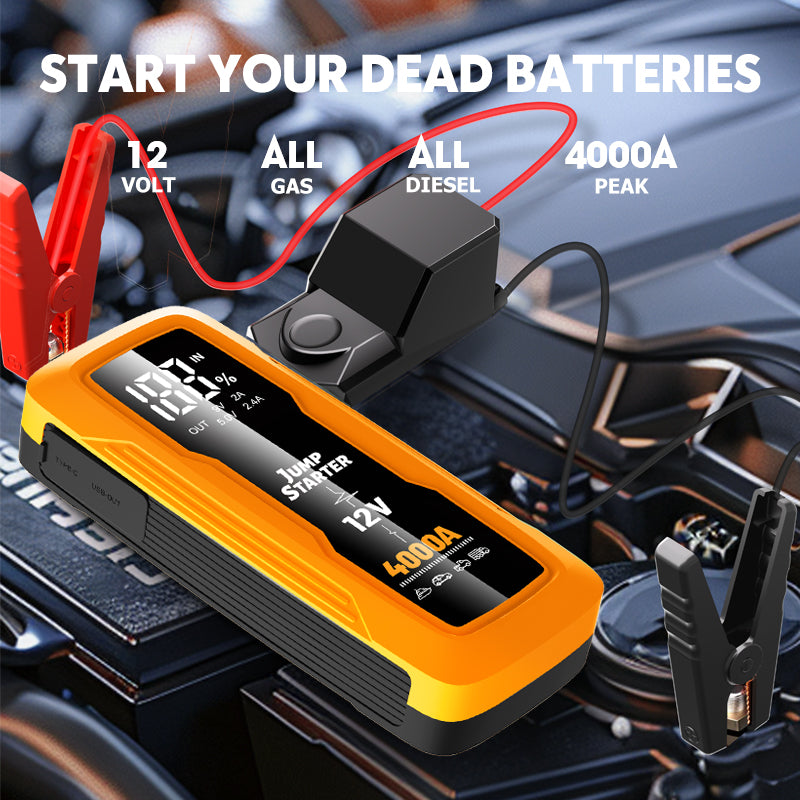 Latest 12V 4000A Emergency Tool Car Jumper Start MultiFunction Battery jump starter Jump Starter Power Bank for car