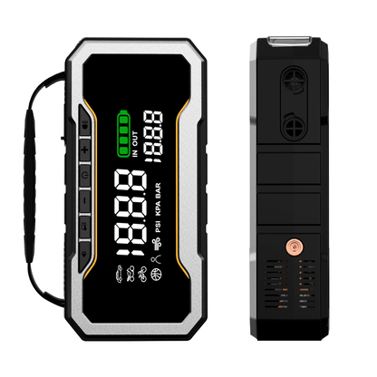 Multi-Function Jump Starter Power Bank Jump boost Pack 12V Build in Tire Compressor Portable  Car Jump Starter with Safe Clamp